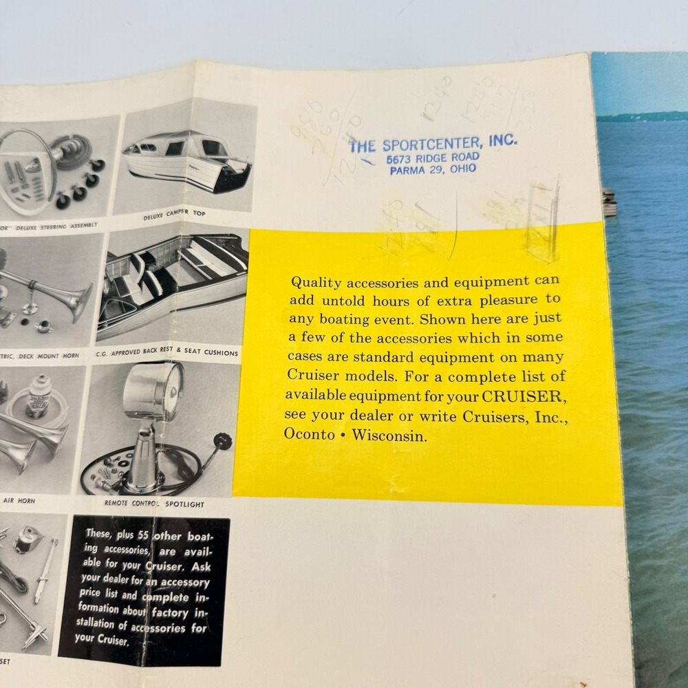 Vintage 1960 Cruisers Inc Boat Catalog Brochure Oconto Wisconsin 1960s Marine - Picture 4 of 8